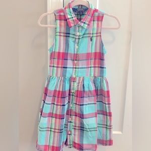 Like New Ralph Lauren Sleeveless Plaid Poplin Dress. Size 5.